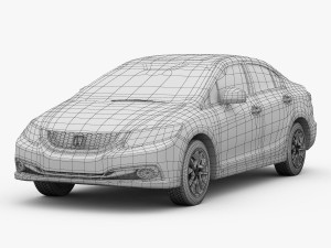 honda civic 4d elegance 2013 3D-Modell