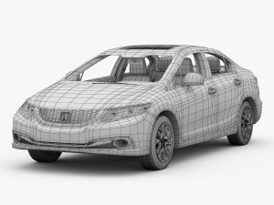 honda civic 4d elegance 2013 3D-Modell