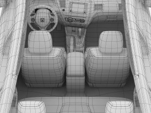 honda civic 4d elegance 2013 3D-Modell