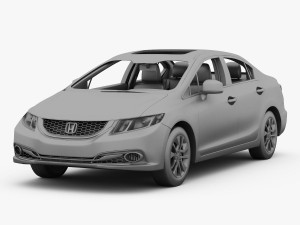 honda civic 4d elegance 2013 3D-Modell