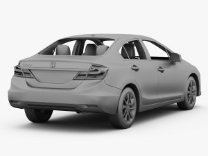 honda civic 4d elegance 2013 3D-Modell