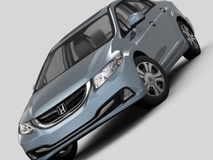 honda civic 4d hybrid 2013 3D 모델