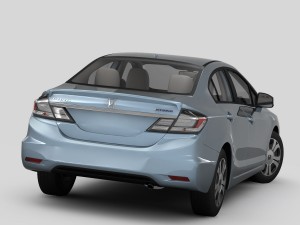 honda civic 4d hybrid 2013 3D 모델