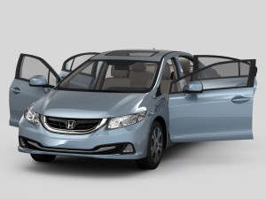 honda civic 4d hybrid 2013 3D 모델