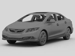 honda civic 4d hybrid 2013 3D 모델