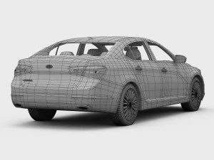 kia cadenza premium 2014 3D Model