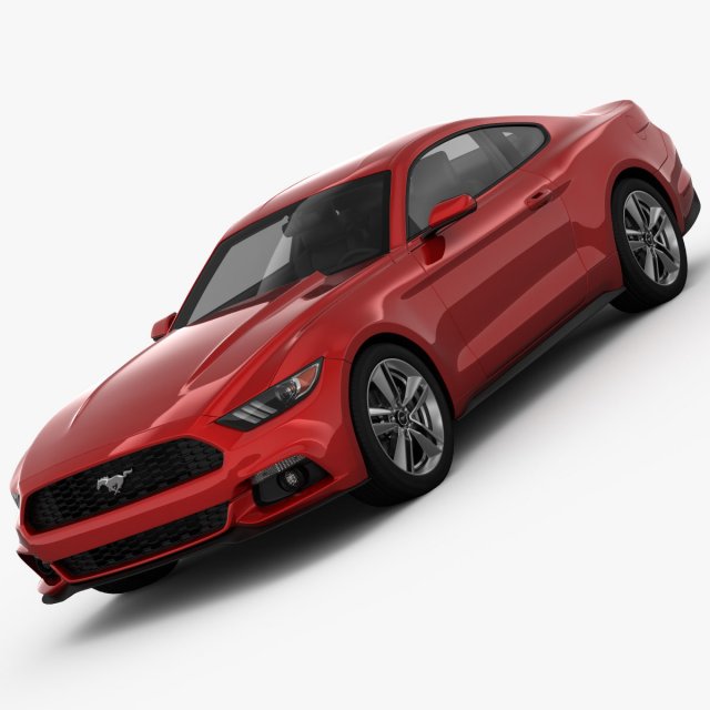 ford mustang 2015 detailed interior 3D Model .c4d .max .obj .3ds .fbx .stl .blend 