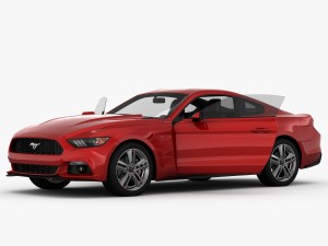 ford mustang 2015 detailed interior 3D Model