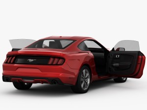 ford mustang 2015 detailed interior 3D Model
