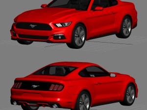 ford mustang 2015 detailed interior 3D Model
