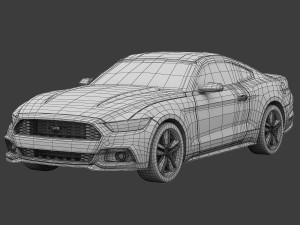 ford mustang 2015 detailed interior 3D Model
