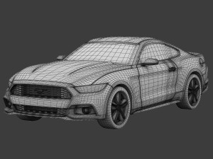 ford mustang 2015 detailed interior 3D Model