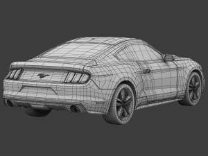 ford mustang 2015 detailed interior 3D Model