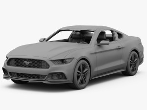 ford mustang 2015 detailed interior 3D Model