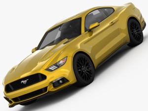 ford mustang gt 2015 detailed interior 3D Model