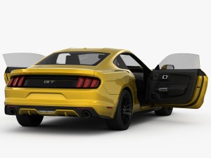 ford mustang gt 2015 detailed interior 3D Model