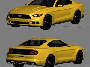 ford mustang gt 2015 detailed interior 3D Model