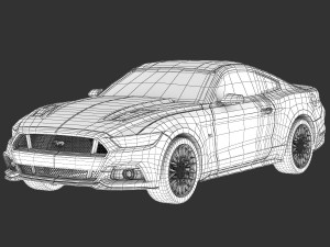 ford mustang gt 2015 detailed interior 3D Model