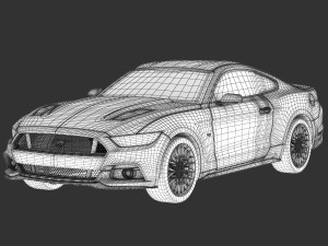 ford mustang gt 2015 detailed interior 3D Model