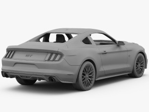 ford mustang gt 2015 detailed interior 3D Model