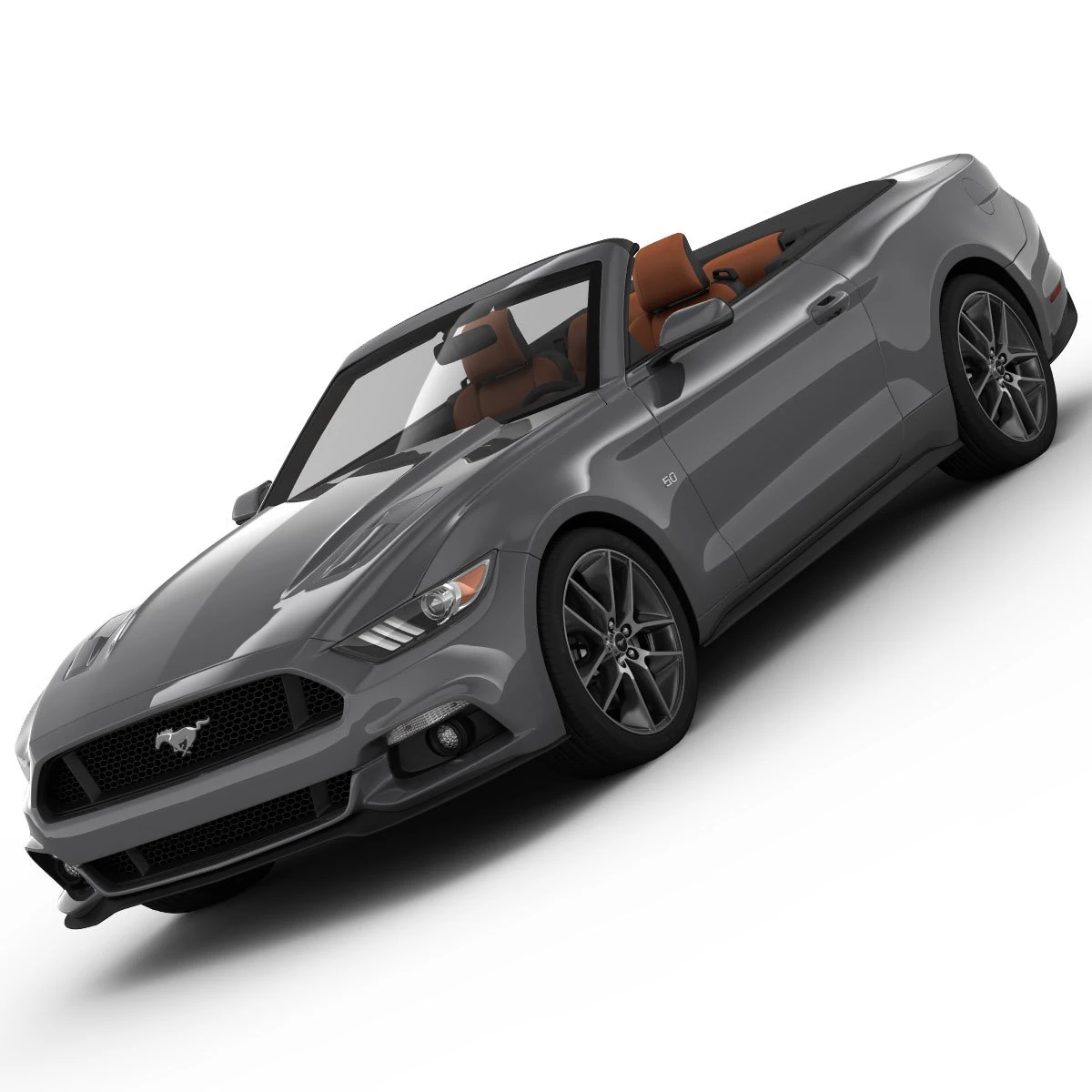 ford mustang gt convertible 2015 detailed interior 3D Model .c4d .max .obj .3ds .fbx .stl .blend 