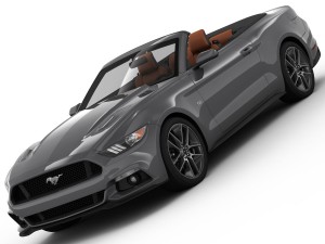 ford mustang gt convertible 2015 detailed interior 3D Model