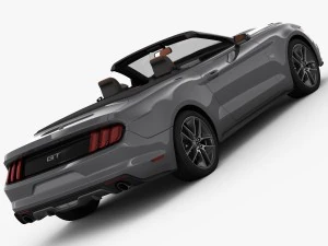 ford mustang gt convertible 2015 detailed interior 3D Model