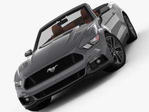 ford mustang gt convertible 2015 detailed interior 3D 模型