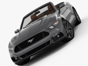 ford mustang gt convertible 2015 detailed interior 3D Model