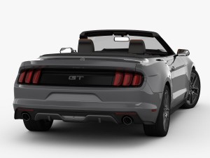 ford mustang gt convertible 2015 detailed interior 3D 模型