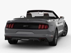 ford mustang gt convertible 2015 detailed interior 3D Model