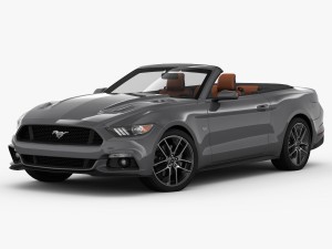 ford mustang gt convertible 2015 detailed interior 3D 模型