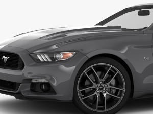 ford mustang gt convertible 2015 detailed interior 3D 模型