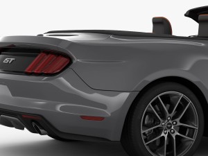 ford mustang gt convertible 2015 detailed interior 3D 模型