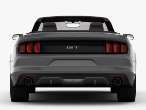 ford mustang gt convertible 2015 detailed interior 3D 模型