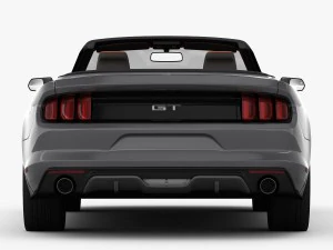 ford mustang gt convertible 2015 detailed interior 3D Model