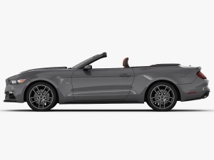 ford mustang gt convertible 2015 detailed interior 3D 模型