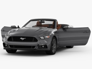 ford mustang gt convertible 2015 detailed interior 3D 模型