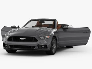 ford mustang gt convertible 2015 detailed interior 3D Model