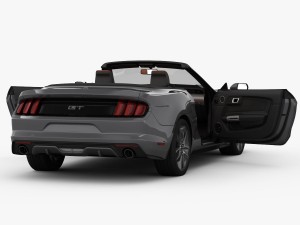 ford mustang gt convertible 2015 detailed interior 3D 模型