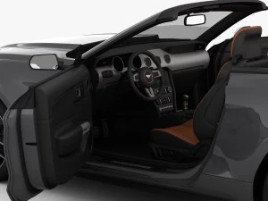 ford mustang gt convertible 2015 detailed interior 3D Model
