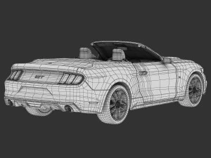 ford mustang gt convertible 2015 detailed interior 3D Model