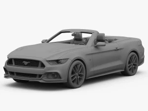 ford mustang gt convertible 2015 detailed interior 3D Model