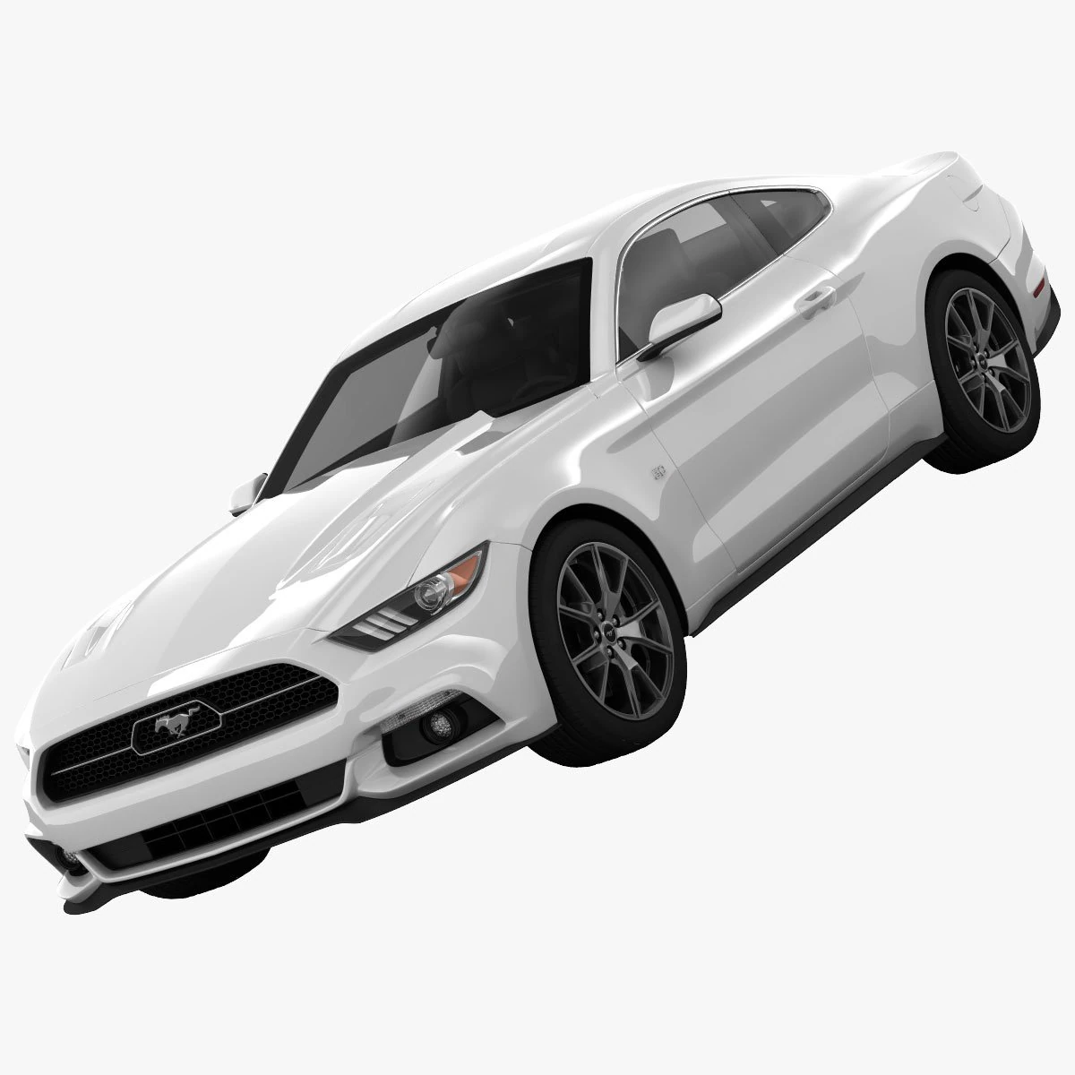 ford mustang 50 year limited edition detailed interior 3D Model .c4d .max .obj .3ds .fbx .stl .blend