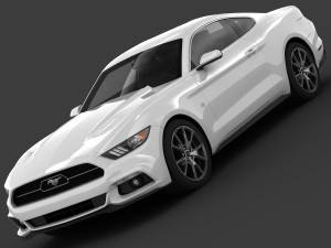 ford mustang 50 year limited edition detailed interior Modèle 3D