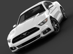 ford mustang 50 year limited edition detailed interior 3D Model