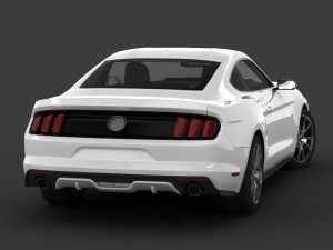 ford mustang 50 year limited edition detailed interior Modèle 3D