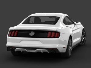 ford mustang 50 year limited edition detailed interior 3D Model