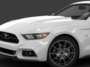 ford mustang 50 year limited edition detailed interior Modèle 3D