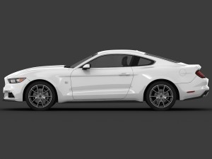 ford mustang 50 year limited edition detailed interior Modèle 3D